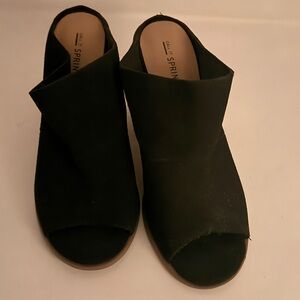 Call it Spring black slide on mule heels 8.5 Nordstrom $80